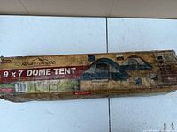 Full view of boxed Adventuridge 9x7 Dome Tent