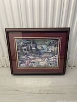 Front view of framed 3D paper artwork