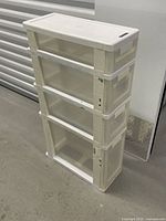 Full view of 4-drawer plastic tower