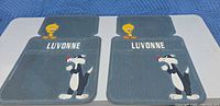 Both floor mats side by side showing full design and condition