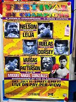 Full view of 1998 Festival of Champions poster showing fight card and graphics
