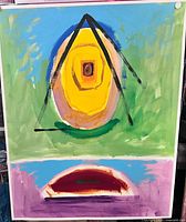 Full view of the abstract painting