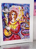 Front view of the seriolithograph print showing full artwork, artist signature visible