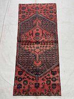 Full view of the Zanjan wool rug laid flat showing entire design