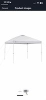Stock image of fully assembled gazebo showing shape and colour