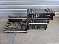 PA-1000S mixer and rack case with components