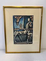 Full view of framed Rouault print front on