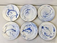 Front view of all six Keller & Guerin fish plates
