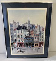 Full view of framed signed Michel Delacroix art print