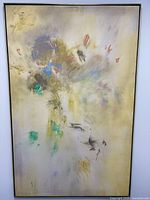 Front view of the framed painting showing entire artwork