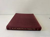 Maroon cloth hardcover book closed, spine title visible
