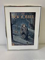 Framed New Yorker cover, front view