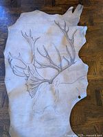 Full hide showing caribou drawing