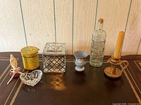 All seven items displayed on table