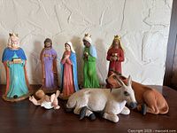 Full set of nativity figures displayed