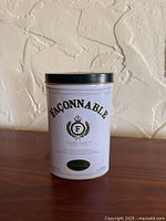 White Faconnable tin storage case front view