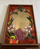 Full view of stained glass mirror front