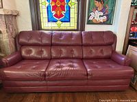 Front view showing full sofa