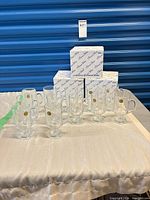Full set of 12 tempered glass mugs with original Princess House boxes