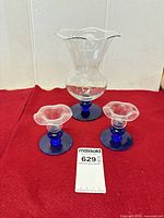 Vase and two candlesticks group shot