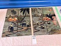 All four panels laid out showing full continuous scene