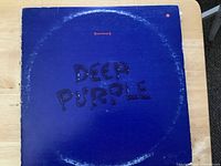 Front cover of Deep Purple double LP showing title and ring wear