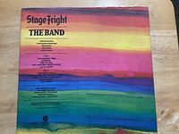 Back of Stage Fright LP jacket with tracklist and credits