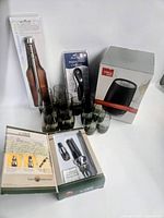 All bar accessories and eight smoked glasses grouped