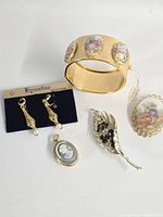 Group shot showing all six jewelry pieces