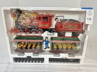 Entire set in foam tray: locomotive, tender, two cars, track