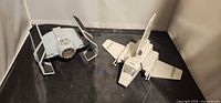 Imperial Shuttle and Darth Vader TIE Fighter side by side