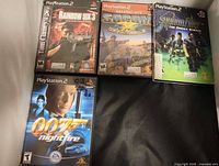 Four PS2 games front covers