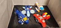 Four Rescue Bots figures overview