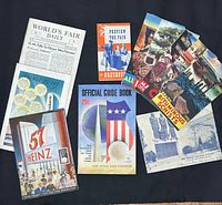 Group shot of all ephemera items laid out