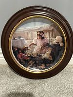 Front view of plate showing artwork and frame