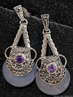 Front view showing design, gemstones and metalwork