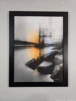 Framed view of artwork showing full composition