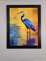 Frontal view of the artwork in temporary frame