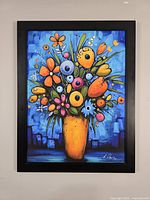 Framed view of the artwork showing full composition