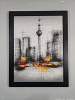 Full view of the artwork in temporary frame