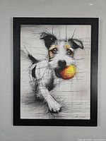 Full view of the artwork in temporary frame