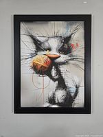 Frontal view of the complete artwork within display frame