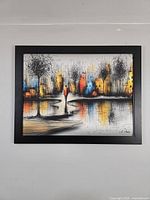 Frontal view of full artwork displayed in temporary frame