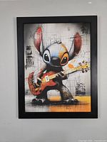 Full view of the framed artwork showing overall composition and colors