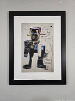 Frontal view of framed print used only for photographing; shows entire artwork within mat