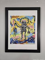 Full view of the print displayed in a temporary black frame