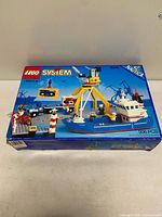 Front of LEGO System Nautica 6541 box showing harbour set imagery and piece count