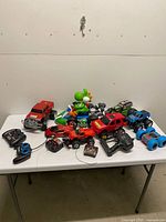 All vehicles and controllers on table