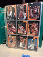 Page of Star Pics basketball draft cards in binder