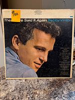 Front cover of Bobby Vinton “There I’ve Said It Again” LP on Epic, displays artwork, title and artist
